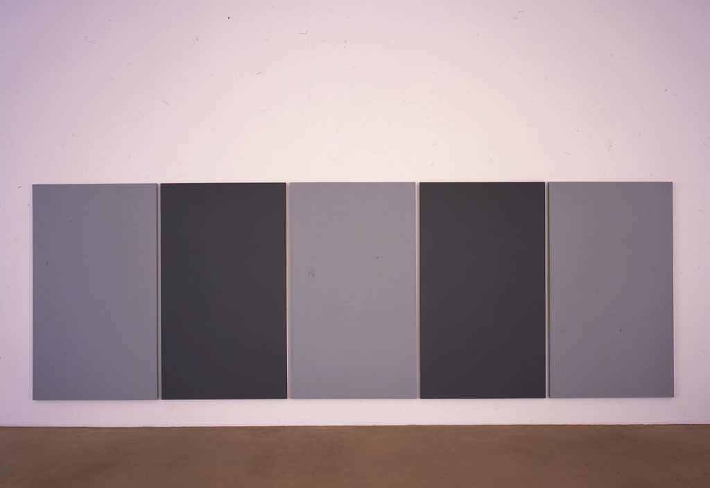 Five Vertical Parts (Two Greys)